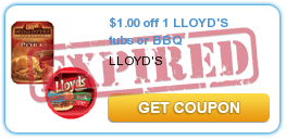 $1.00 off 1 LLOYD'S tubs or BBQ