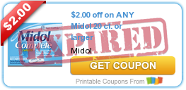 $2.00 off on ANY Midol 20 ct. or larger