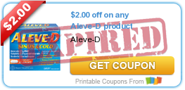 $2.00 off on any Aleve-D product