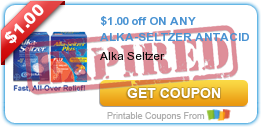 $1.00 off ON ANY ALKA-SELTZER ANTACID