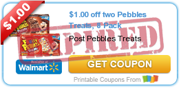 $1.00 off two Pebbles Treats, 8 Pack