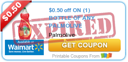 $0.50 off ON (1) BOTTLE OF ANY PALMOLIVE