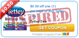 $0.50 off one (1) package of any Tetley Tea