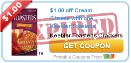 $1.00 off Cream Cheese with one Keebler Toasteds