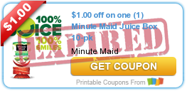 $1.00 off on one (1) Minute Maid Juice Box 10-pk