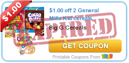 $1.00 off 2 General Mills Kid cereals