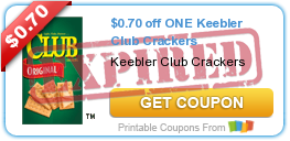 $0.70 off ONE Keebler Club Crackers