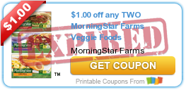 $1.00 off any TWO MorningStar Farms Veggie Foods