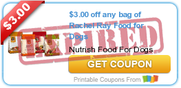 $3.00 off any bag of Rachel Ray Food for Dogs