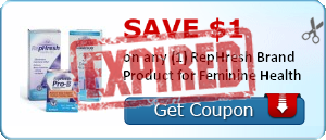 Save $1.00 on any (1) RepHresh Brand Product for Feminine Health