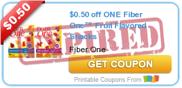 $0.50 off ONE Fiber One™ Fruit Flavored Snacks