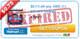 $0.75 off any ONE (1) KRAFT Singles