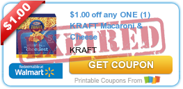 $1.00 off any ONE (1) KRAFT Macaroni & Cheese