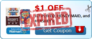 $1.00 off JET-PUFFED, HONEY MAID, and HERSHEY's