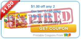 $1.00 off any 2 Gerber Graduates Melts or Bars