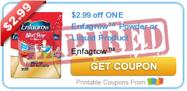 $2.99 off ONE Enfagrow™ Powder or Liquid Product