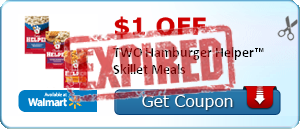 $1.00 off TWO Hamburger Helper™ Skillet Meals