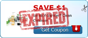 SAVE $1.00 on ANY Garnier® Clean Cleanser