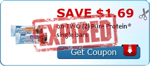 SAVE $1.69 on TWO (2) Pure Protein® single bars