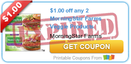 $1.00 off any 2 MorningStar Farms Veggie Products