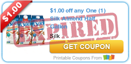 $1.00 off any One (1) Silk Almond Half Gallon