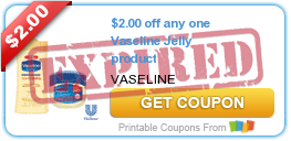 $2.00 off any one Vaseline Jelly product