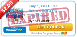 Buy 1, Get 1 Free White Cloud 3 Ply Bath Tissue