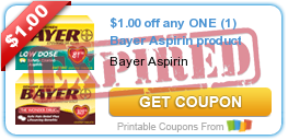 $1.00 off any ONE (1) Bayer Aspirin product