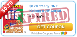 $0.70 off any ONE Kellogg's JIF Cereal