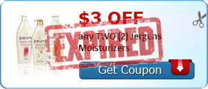 $3.00 off any TWO (2) Jergens Moisturizers