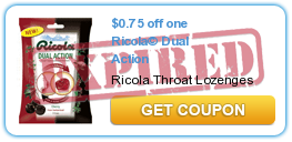 $0.75 off one Ricola© Dual Action