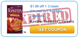 $1.00 off 1 Cream Cheese w/1 Keebler Toasteds