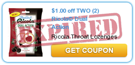 $1.00 off TWO (2) Ricola© Dual Action