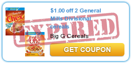 $1.00 off 2 General Mills Divisional cereals