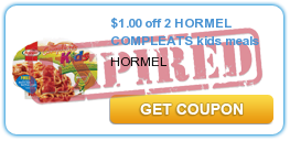 $1.00 off 2 HORMEL COMPLEATS kids meals