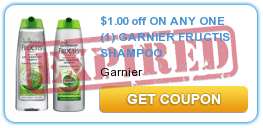 $1.00 off ON ANY ONE (1) GARNIER FRUCTIS SHAMPOO