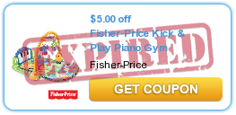 $5.00 off Fisher-Price Kick & Play Piano Gym