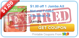 $1.00 off 1 Jamba All Natural Frozen Smoothie Kit