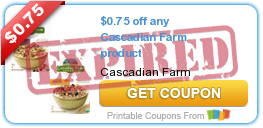 $0.75 off any Cascadian Farm product