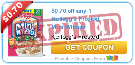 $0.70 off any 1 Kellogg's Frosted Mini-Wheats