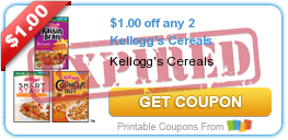 $1.00 off any 2 Kellogg's Cereals