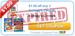 $1.00 off any 2 Kellogg's Cereals