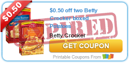 $0.50 off two Betty Crocker boxed Potatoes