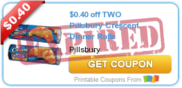 $0.40 off TWO Pillsbury Crescent Dinner Rolls