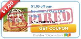 $1.00 off one Newman's Own T&C Pizza