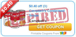 $0.40 off (3) Campbell's Condensed Soups