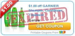 $1.00 off GARNIER Shampoo, Conditioner, Treatment