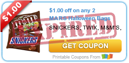 $1.00 off on any 2 MARS Halloween Bags