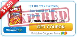 $1.00 off 2 Skittles, Starburst or Life Savers