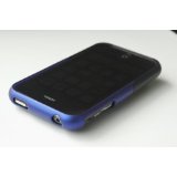 3G Iphone Case Turtlz Slider Rubberized Plastic Cover (Blue)